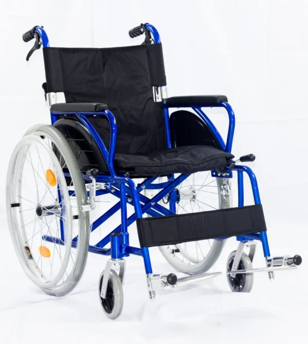 ALFD2262 Aluminum Travel Wheelchair (Royal Blue)